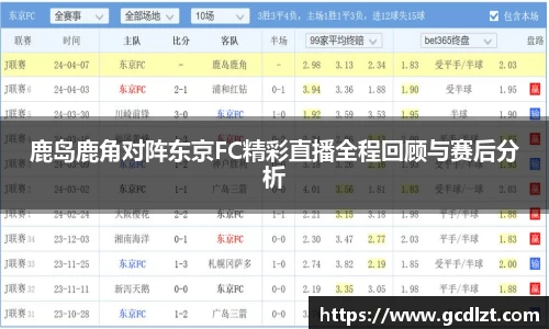 鹿岛鹿角对阵东京FC精彩直播全程回顾与赛后分析